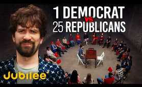 1 Democrat vs 25 Trump Voters (Feat. Destiny) | Surrounded